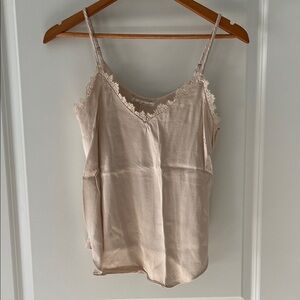 Anthropologie Lace Trim Cami Top